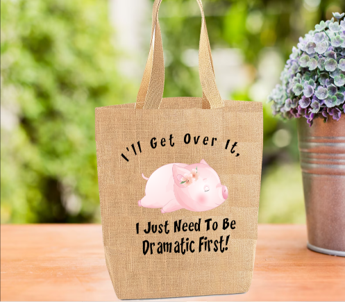 Funny Pig Tote Bag, Pig Bag, Personalised Tote Bag